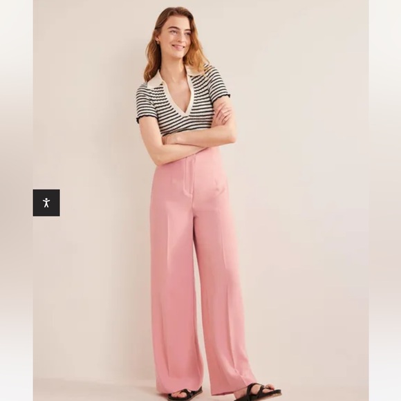 Boden Pants - SOLD Boden Wide Leg Crepe Pant in Rose Pink